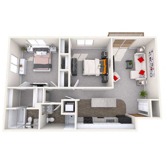 Floor Plans of Berrytree Apartments near Michigan State University